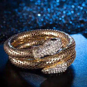 K-33 VintageJewelry Punk Stijl Diamond Snake Bangle Armband