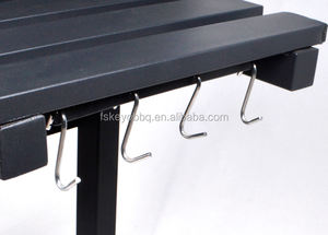 Keyo profesional al aire libre cocina negro rectangular grande <span class=keywords><strong>carro</strong></span> Parrilla de <span class=keywords><strong>barbacoa</strong></span> de carbón de alta resistencia - Product Image 5