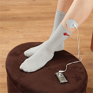 <span class=keywords><strong>Tens</strong></span> Massage Zubehör Elektrode leitfähige Socken freie Größe für Fuß massage gerät - Product Image 2