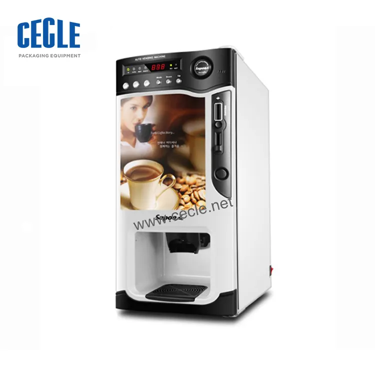 Café a fichas quente e frio comercial do chá do sistema do pagamento e máquina de venda automática do chá para o preço exterior do negócio