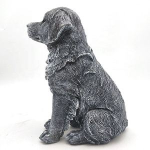 Design moderne décoration de jardin résine extérieure <span class=keywords><strong>labrador</strong></span> noir statue figurines de chien en <span class=keywords><strong>gros</strong></span> - Product Image 4