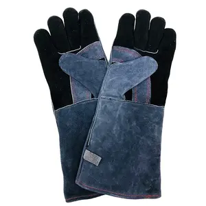 Welding Gloves Hot Sale Argon Welding Gloves Cow Split Leather Fireproof Heat Resistant 14 16 Inch