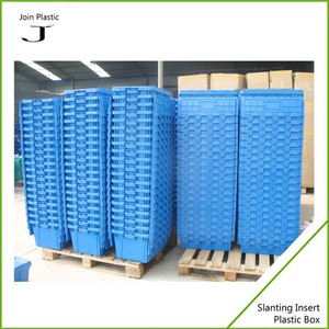 JOIN <strong>Small</strong> Office Storage Box for Stationery Plastic Turnover Tote <strong>Bin</strong> Moving Crate for Importer with Folding Lid Moving Crates - Product Image 6