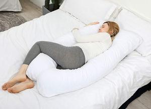 Cuscino per Gravidanza a Forma di U, 55 Pollici, Morbido, Design Personalizzato, 100% Cotone OEKO-TEX, Supporto per il Sonno e la Schiena - Product Image 3