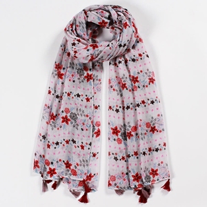 RM087 algodón viscosa chal bufanda de las mujeres bufanda musulmán hijab para la señora - Product Image 6