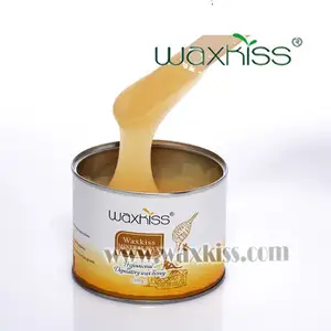 Waxkiss-depiladora profesional de 400g, cera y cera liposoluble, cera suave enlatada, depiladora caliente de miel