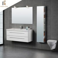 Úc Phổ Biến Gỗ Rắn Tủ Phòng Tắm Vanity Cho Kích Thước Nhỏ Nhà Vệ Sinh