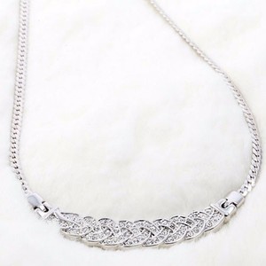 Teemi 18k plateado <span class=keywords><strong>platino</strong></span> de lujo de alta calidad de <span class=keywords><strong>rodio</strong></span> plateado plata de la joyería de cristal austriaco collar corto Garga - Product Image 4