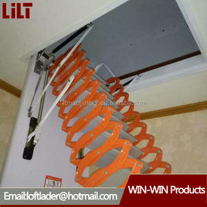 Alta calidad metal hidráulica telescópica eléctrica loft <span class=keywords><strong>escaleras</strong></span> plegable/plegable escalera - Product Image 3
