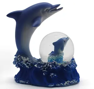 Crystal Globe Dolphin Snow Ball Home Decoration Indoor Decoration Folk Art Patriotism 7-10 Days Resin,resin Customize