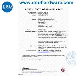 SUS 304 <span class=keywords><strong>In</strong></span> Acciaio Inox resistente farfalla cerniera a filo <span class=keywords><strong>per</strong></span> porta commerciale - Product Image 5