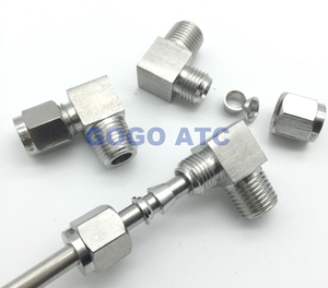 Raccordo Rapido ZG3/8 Filettatura Maschio D.E. 8 mm Tubo Rigido Acciaio Inox Gomito ad Angolo Retto Connettori Flessibili per Tubi <span class=keywords><strong>Sanitari</strong></span> - Product Image 1