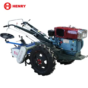 Hand Tractor Diesel Cultivator With Two Tyres For Agricultural Field Plowing