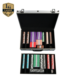 مجموعة رقائق بوكر الطين كبيرة الحجم مع صينية عالية الجودة للعب الاحترافي - Product Image 3