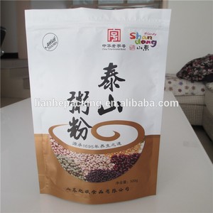 surtidor de la fábrica con cierre de pie con bolsas con cierre de cremallera para doypack alimentos gachas de avena - Product Image 1