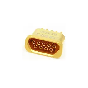 J30jm conector retangular, hermeticamente selado conector d-sub banhado a ouro