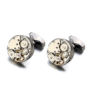 OB Gioielli <span class=keywords><strong>da</strong></span> <span class=keywords><strong>Uomo</strong></span> Movimento Orologio <span class=keywords><strong>Gemelli</strong></span> Di Immobili Steampunk Gear Orologio Meccanismo Oro <span class=keywords><strong>gemelli</strong></span> Per Mens - Product Image 2