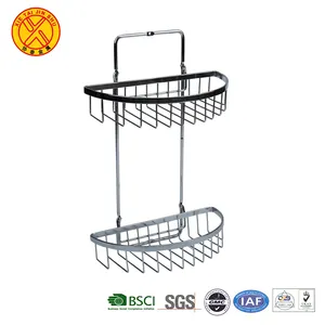 De alambre de metal de acero inoxidable baño ducha de Nivel 2 champú rack