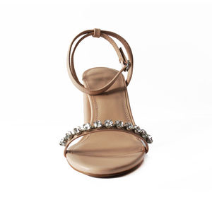 Sandalias con tiras de cadena y diamantes de imitación para mujer, zapatos de charol de piel sintética con talón descubierto en la parte superior, <span class=keywords><strong>2019</strong></span> - Product Image 3