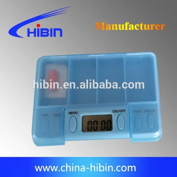블루 흰색 멀티 알람 타이머 알약 알림 의학 상자 태블릿 HB6169