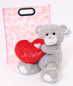 Saint-valentin — peluche ours en peluche, animal personnalisé, cœur rouge, doux, pour enfants, nouvelle collection - Product Image 4