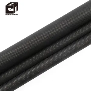 Heater 23mm 3k Plain Glossy Tapered Carbon Fiber Tube