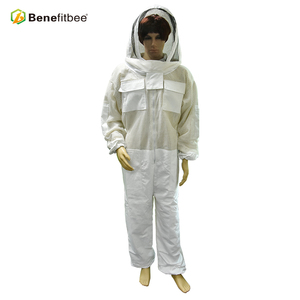 Color blanco algodón apicultor trajes <span class=keywords><strong>de</strong></span> protección <span class=keywords><strong>de</strong></span> abeja transpirable <span class=keywords><strong>traje</strong></span> <span class=keywords><strong>de</strong></span> la abeja <span class=keywords><strong>de</strong></span> la miel trajes - Product Image 1