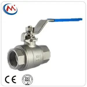 High Quality Female Thread BSPT/NPT/DIN Stainless Steel 2 Pcs Ball Valve