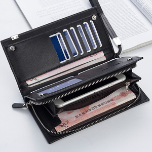 Europese En Amerikaanse Stijl Nieuwe Heren Portemonnee Rits Multifunctionele Clutch Tas Met Polyester Voering Lange Tas - Product Image 5