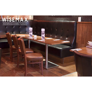 WISEMAX MUEBLES Moderno Comercial Cafetería Restaurante Cabina Sofá Personalizado Medio Círculo Botth Asientos Y Mesas Set - Product Image 1