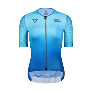 Maillot de cyclisme manches courtes, vêtement de sport pour femmes, JERSEY de couleur rouge