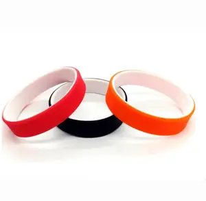 Custom Silicon Festival Bracelet Double Layer Silicone Wristband Customize Design Promotional Bracelet