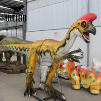 Modèle de dinosaure animatronique grandeur nature en silicone et acier, alimenté par moteur, pour exposition en intérieur et en extérieur dans les parcs