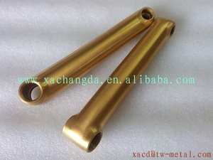Brazos de manivela para bicicleta BMX personalizados XACD, hechos por ti, juego de manivela con color dorado, brazos de manivela BMX con anodizado dorado - Product Image 4