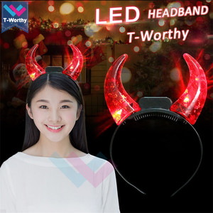 كرنفال زي الاطفال حزب صالح وامض LED الشيطان القرن عقال - Product Image 4