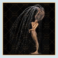 Fait sur mesure Art moderne maison jardin décoré grandeur nature femme Bronze danse dame fontaine Statue