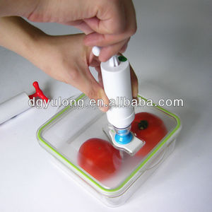 กล่องเก็บอาหารสุญญากาศพลาสติกทรงสี่เหลี่ยมผืนผ้า ปลอดสาร BPA พร้อมปั๊ม, กล่องเก็บอาหารสุญญากาศ - Product Image 5