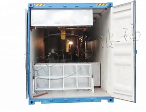 Hoge Productiviteit Industriële 10 Ton/24 Uur Container Ijs Machine Blok Ijs Ce Voor Ijs Plant/Koeling/vervoer