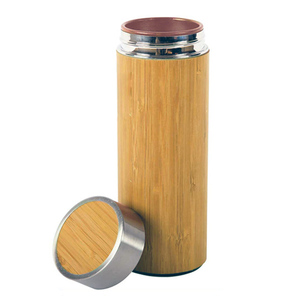 Thermos en bambou naturel de 500 ml, <span class=keywords><strong>tasse</strong></span> à café avec intérieur en sable violet - Product Image 5