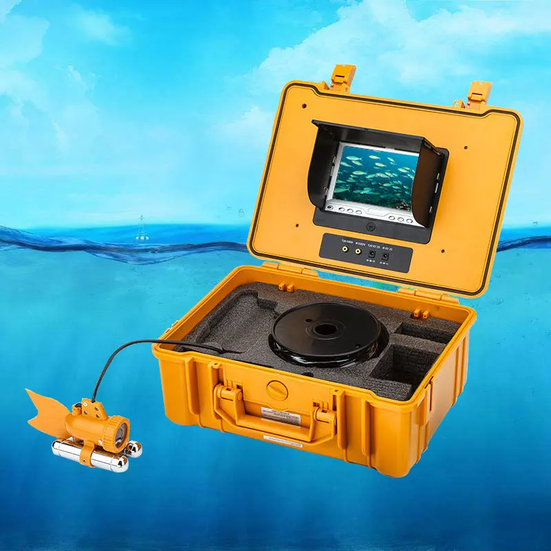 Fish Finder 7 Inch Monitor 20M Cable 600TVL Underwater Fishing Camera Kit With 24Pcs White LED Lights