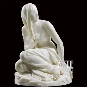 Di alta Qualità Velato di Marmo da giardino statua di donna nuda