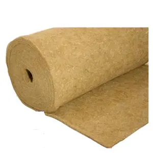 厚度2-50毫米天然黄麻黄色无纺布厚黄麻毡床垫织物