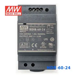 HDR-60-24 AC-DC 60W 24V DIN RAIL ORIGINAL BEDEUTET GUT SCHALTEN STROM VERSORGUNG ultra schlanke Schrittform DIN RAIL