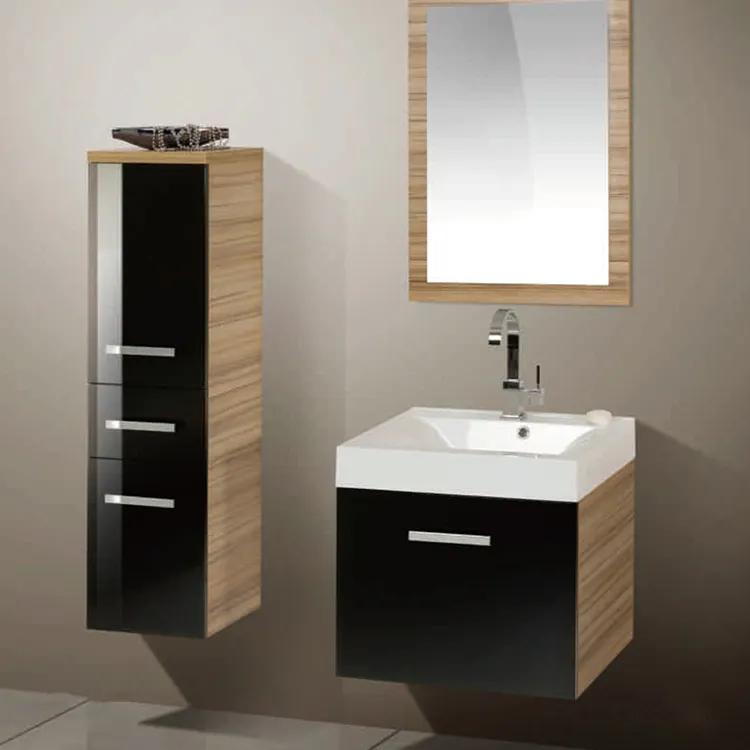Moda madera maciza muebles de baño mueble de baño con espejo