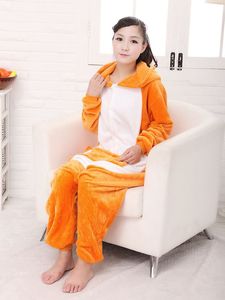 Rosa de la puntada de la franela animal onesie pijama de dormir de cosplay - Product Image 3