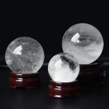 Esfera de cristal a la venta, bola de cristal blanca translúcida, pantalla decorativa para el hogar