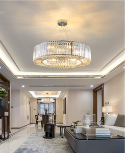 Illuminazione moderna anello rotondo di cristallo Luce del pendente <span class=keywords><strong>lampadario</strong></span> cerchio - Product Image 3