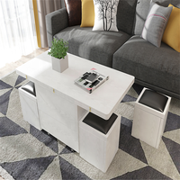 Fabrication chinoise directe, table basse multifonctionnelle au design moderne avec plateau relevable, table à thé pliante avec rangement