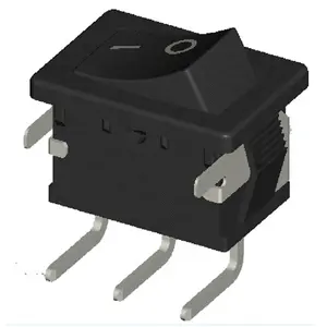 Interrupteur à bascule vertical 90 degrés, 3 broches/terminal on/off à angle droit avec calculatrice UL KC VDE approuvé - Product Image 1