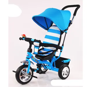 新款上市折叠婴儿车玩具儿童金属三轮车带橡胶轮儿童可乘汽车待售
